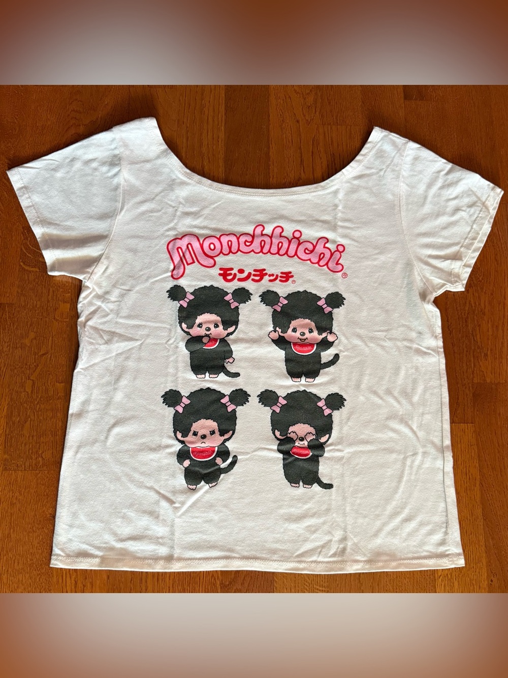 tan monchhichi t-shirt
